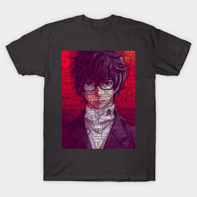 AKIRA KURUSU - Persona 5 T-Shirt by QShiro